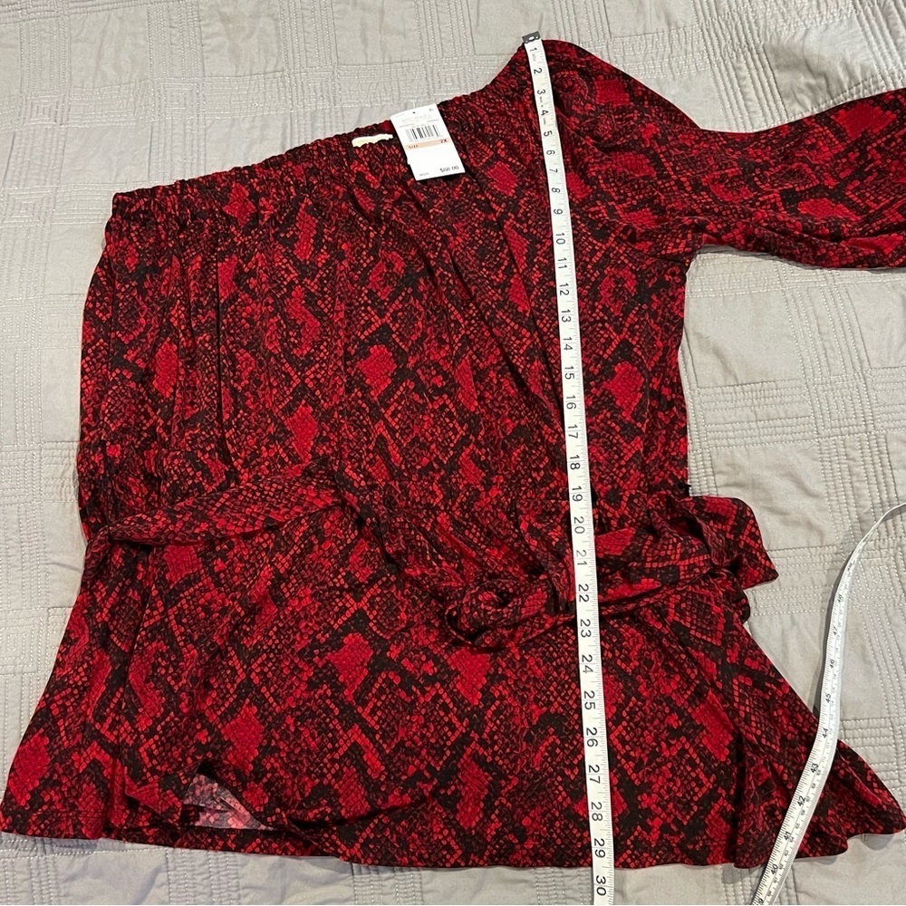 NEW Michael Kors Plus Size 2X Python One Shoulder… - image 4
